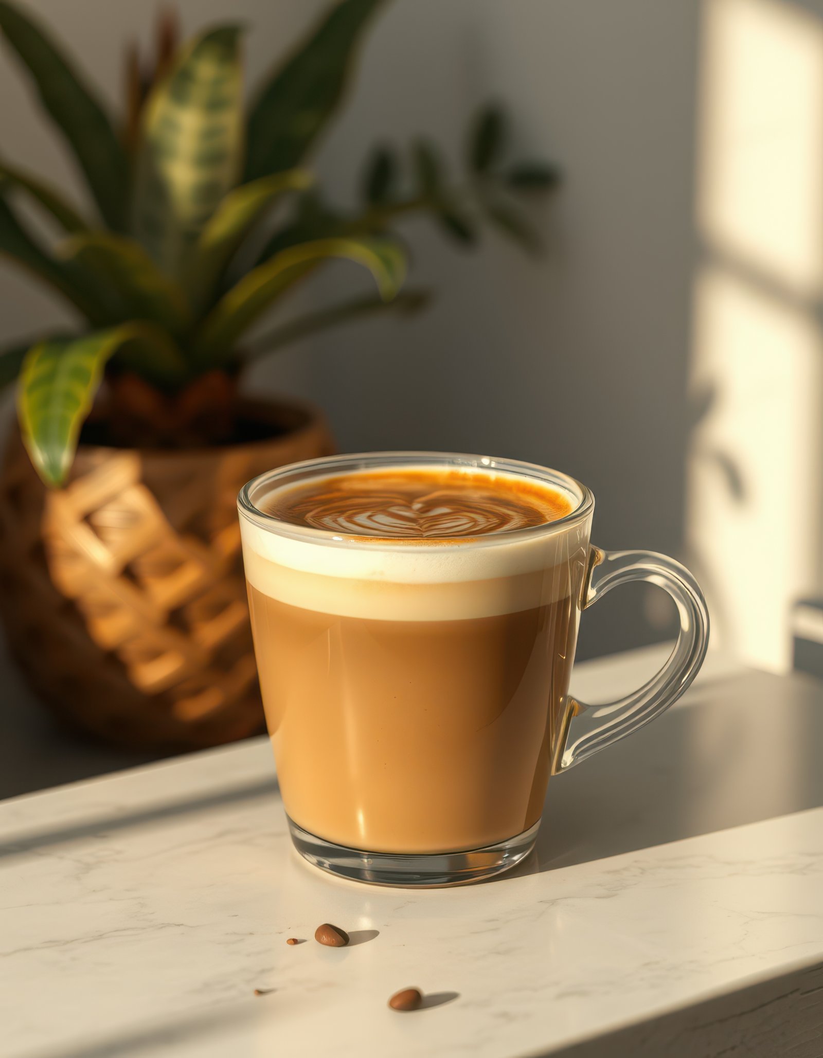 Enjoying a warm cup of coffee in a cozy setting with sunlight streaming through